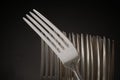 Individual fork that's independent from the masses Royalty Free Stock Photo