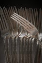 Individual fork that's independent from the masses Royalty Free Stock Photo