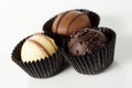 Individual handmade truffles Royalty Free Stock Photo