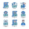 Individual Income Tax Icon Set