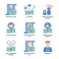 Individual Income Tax Icon Set