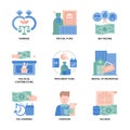 Individual Income Tax Icon Set