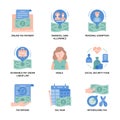 Individual Income Tax Icon Set