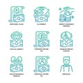 Individual Income Tax Icon Set