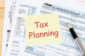 Individual income tax return form by IRS, concept for taxation planning Royalty Free Stock Photo