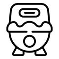 Individual kid potty icon outline vector. Care comfort