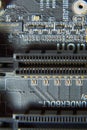 Individual parts on the motherboard of a desktop computer before starting the repair Royalty Free Stock Photo