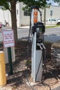Single Downtown EV Charging Station for Electric Vehicles