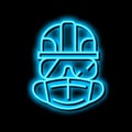 individual protection means neon glow icon illustration