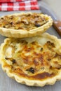 Individual quiche with onions