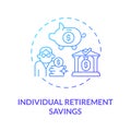 Individual retiral savings concept icon