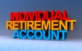 individual retirement account on blue Royalty Free Stock Photo