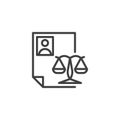 Individual rights line icon