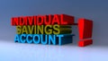 Individual savings account on blue Royalty Free Stock Photo