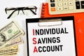 Individual savings account. Text label in the planning folder.