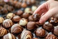 individual savoring a chocolate truffle at a belgian chocolatier