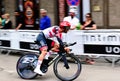 Individual speed tiral at the Giro d`Italia 105 bicycle race in Budapest, Hungary Royalty Free Stock Photo