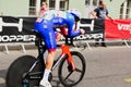 Individual speed tiral at the Giro d`Italia 105 bicycle race in Budapest, Hungary Royalty Free Stock Photo