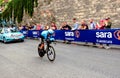 Individual speed tiral at the Giro d`Italia 105 bicycle race in Budapest, Hungary Royalty Free Stock Photo