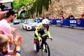 Individual speed tiral at the Giro d`Italia 105 bicycle race in Budapest, Hungary Royalty Free Stock Photo