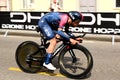 Individual speed tiral at the Giro d`Italia 105 bicycle race in Budapest, Hungary Royalty Free Stock Photo