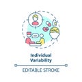 Individual variability concept icon