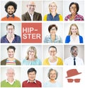 Individuality Portrait Profile Hipster Diversity Concept Royalty Free Stock Photo