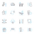 Individualized approach linear icons set. Personalization, Customization, Tailoring, Specificity, Focusing Royalty Free Stock Photo