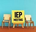 Individualized education program IEP Meeting is shown using the text