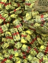 Individually Wrapped Mary Jane Penny Candy for sale at a General Store