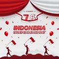 Indonesia`s independence day background template