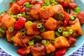 Indo-Chinese starter-Paneer Manchurian in bowl