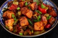 Indo-Chinese starter -Paneer Manchurian Royalty Free Stock Photo