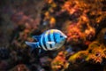 Indo-Pacific sergeant Abudefduf vaigiensis fish Royalty Free Stock Photo