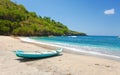 Indonesia. Bali. boat on an ocean coast