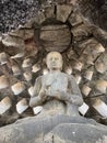 Statue of Buddha standing in Borobudur Buddhist Temple in Central Java, Indonesia Royalty Free Stock Photo