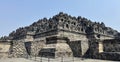 Famous historical Borobudur Buddhist Temple in Central Java, Indonesia Royalty Free Stock Photo