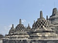 Famous historical Borobudur Buddhist Temple in Central Java, Indonesia Royalty Free Stock Photo