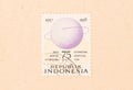 A stamp printed in Indonesia shows the international geophysical year, circa 1958