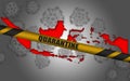 Indonesia on corona virus quarantine banner