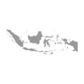 Indonesia vector country map silhouette Royalty Free Stock Photo
