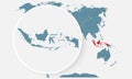 Indonesia country in world map vector background