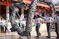 Indonesia. The Dargon Dance performance during chinese new year celebration