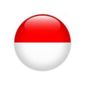 Indonesia flag on button