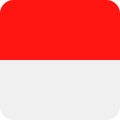 Indonesia Flag Vector Square Flat Icon Royalty Free Stock Photo