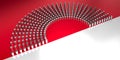 Indonesia flag - voting, parliamentary election concept - 3D illustration