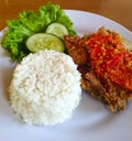 Indonesia Food & x28;Ayam Geprek& x29;