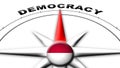 Indonesia Globe Sphere Flag and Compass Concept Democracy Titles