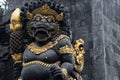 Indonesia god statue in front of bali temple.Traditional indonesian hindu symbol in ubud,Bali,Indonesia