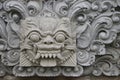 Indonesia god statue in front of bali temple.Traditional indonesian hindu symbol in ubud,Bali,Indonesia